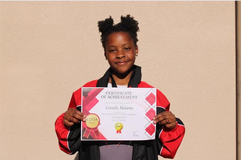 Lwandle Makamu claimed a gold medal at the Women's Artistic Gymnastics District Competition.