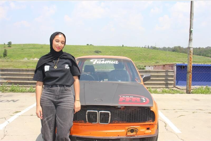The 20-year-old aims to become a top driver with her daring spinning manoeuvres.