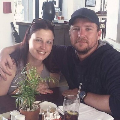 Michael de Nobrega and his fiance.