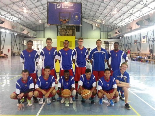 The St Benedict’s College first basketball team.