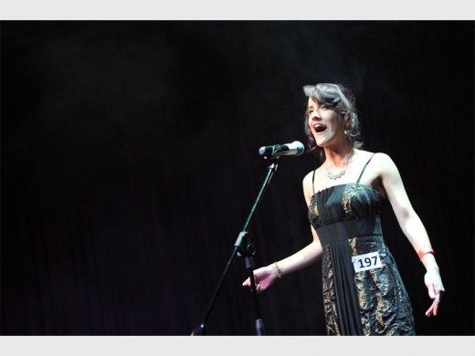 Amy Mannheimer, performing at her talent show.