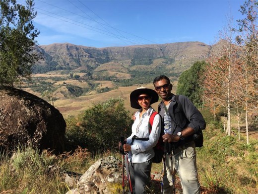 Advocate Mona Naidoo with her husband, Mr Vis Naidoo.