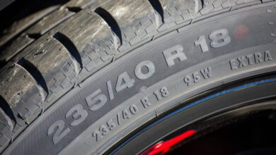 Closeup of car wheel