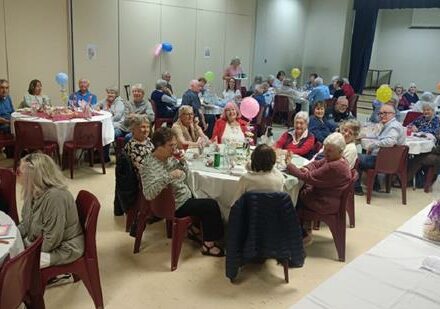 The committee spent a long time making Easter decorations for the tables and everyone was given a chocolate Easter egg.