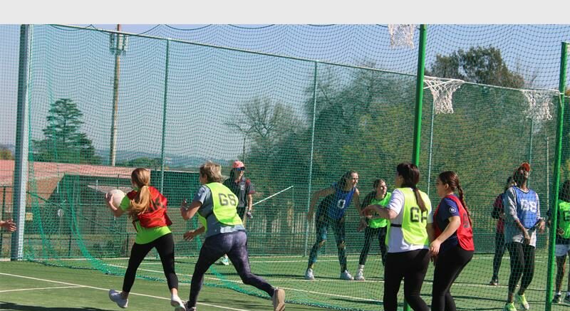 Dunvegan Primary School's new multi-purpose courts are suitable for netball, soccer, and hockey, and can also be used by the learners for PE during the day.