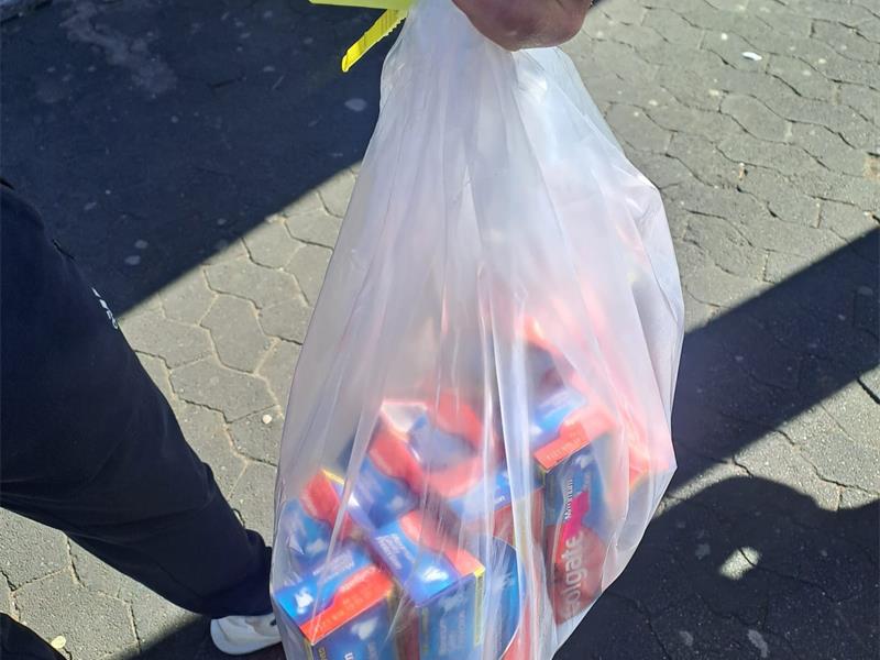 The EMPD Northern Region Task Team and BIPPS cracked down on two Edenvale shops selling counterfeit products. Five undocumented suspects were arrested, and fake goods confiscated for destruction.