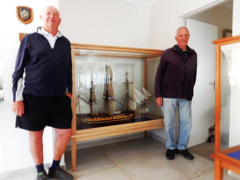 A custom-built cabinet from George Green Men’s Shed now protects Bob Wilmot’s 1:48 scale Royal Navy frigate, keeping the meticulously crafted model safe from dust and damage while showcasing resident creativity.