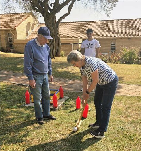 Residents enjoyed low-impact games, fresh air, and friendship to support health and happiness.