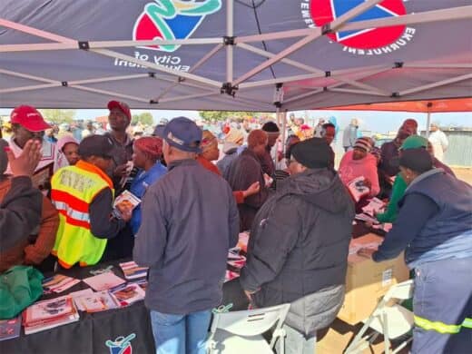While communities celebrated Women’s Day, CoE officials partnered with Gauteng Fire and Emergency Services to run a fire safety awareness campaign amid cold, rainy weather. The campaign emphasized heater safety, emergency numbers, and flood precautions to protect residents during the winter season.