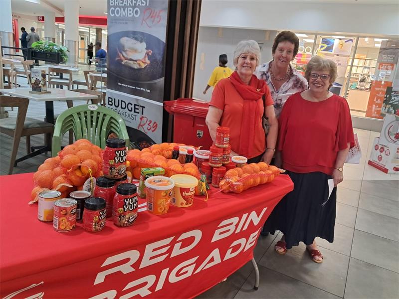 The Red Bin Brigade expressed gratitude to the Edenvale community for its overwhelming support in a recent food drive, which will go towards sustaining local feeding schemes.