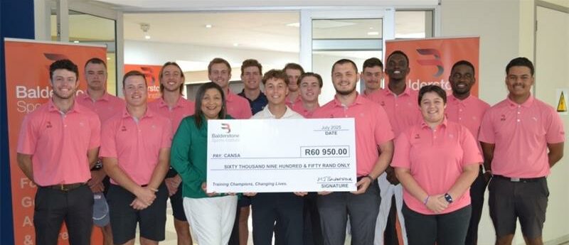 A charity golf day event earlier this year resulted in BSI, Bedfordview students raising R60 950, which they recently handed over to Cansa.