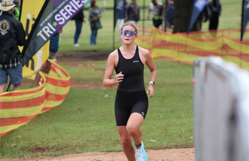 She won the women's standard distance race at the SEESA Jozi Triathlon.