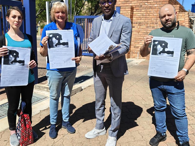 Frustrated by months of intermittent or no water, Bedfordview residents from Wards 20 and 36 have submitted a petition to Rand Water, demanding accountability and urgent action to restore supply.