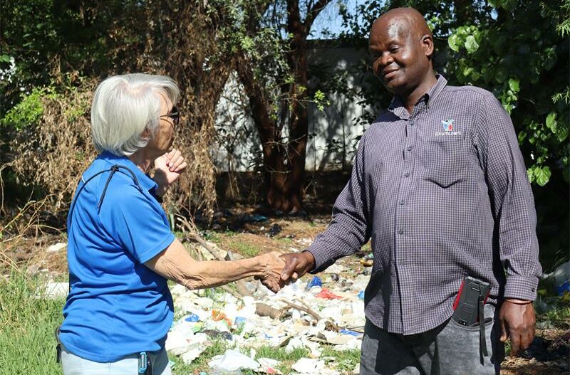The waste department cleared a heavily littered site, while EMPD failed to join the operation.
