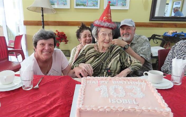 Edenvale’s Isobel Kohll celebrated her 103rd birthday with loved ones, honouring a life enriched by acting, dance, teaching and an unwavering joyful spirit.