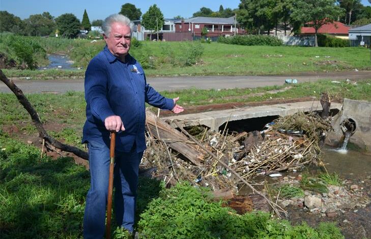 After severe downpours led to blocked bridges and rising water levels, Edenvale councillors say the Eastleigh Spruit urgently needs rehabilitation.
