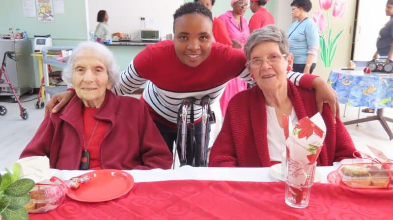 Residents and staff celebrate the season with high tea, decorations and community spirit.