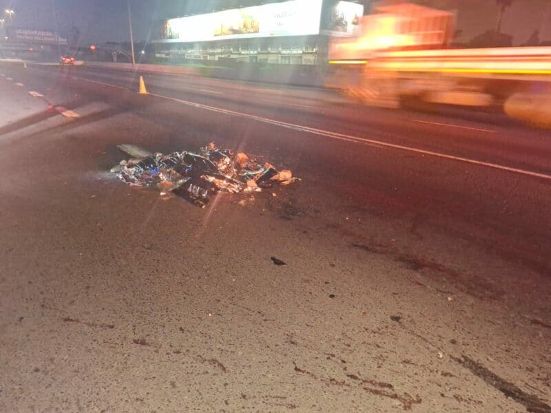 Two lanes were temporarily closed as emergency services and EMPD attended to the fatal incident near the Van Buuren Road off-ramp in the early hours of Tuesday.