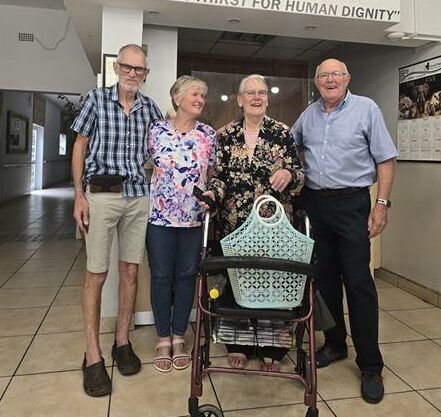 Three Thornhill Manor residents spread festive joy through carol singing at Thembalami Care Centre ahead of Christmas.