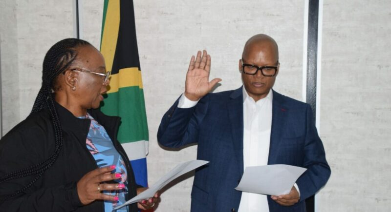 Councillor Jean Claude Sthato was officially sworn in by Speaker Ald Dorah Mlambo on February 16, marking his formal entry into the City of Ekurhuleni Council.