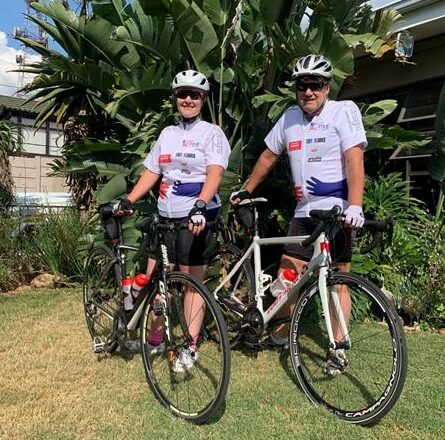 Simone and Pierre du Preez aim to complete 1 526km in aid of the Avril Elizabeth Home.