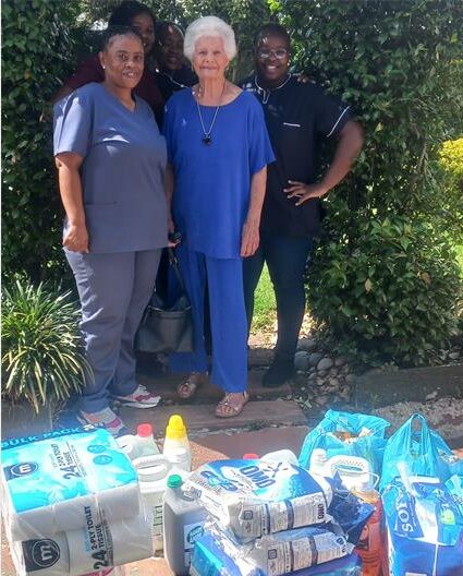 The chapel committee at Thornhill Manor Retirement Village contributed over R4 000 worth of essential cleaning and incontinence support products to Edenvale Care Centre Hospice, helping improve comfort and dignity for patients.