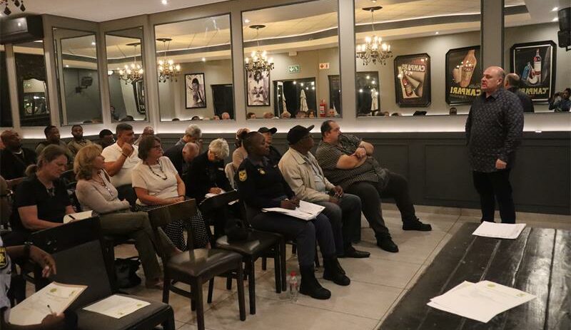 South African Police Service and community leaders call for public action on crime and homelessness.