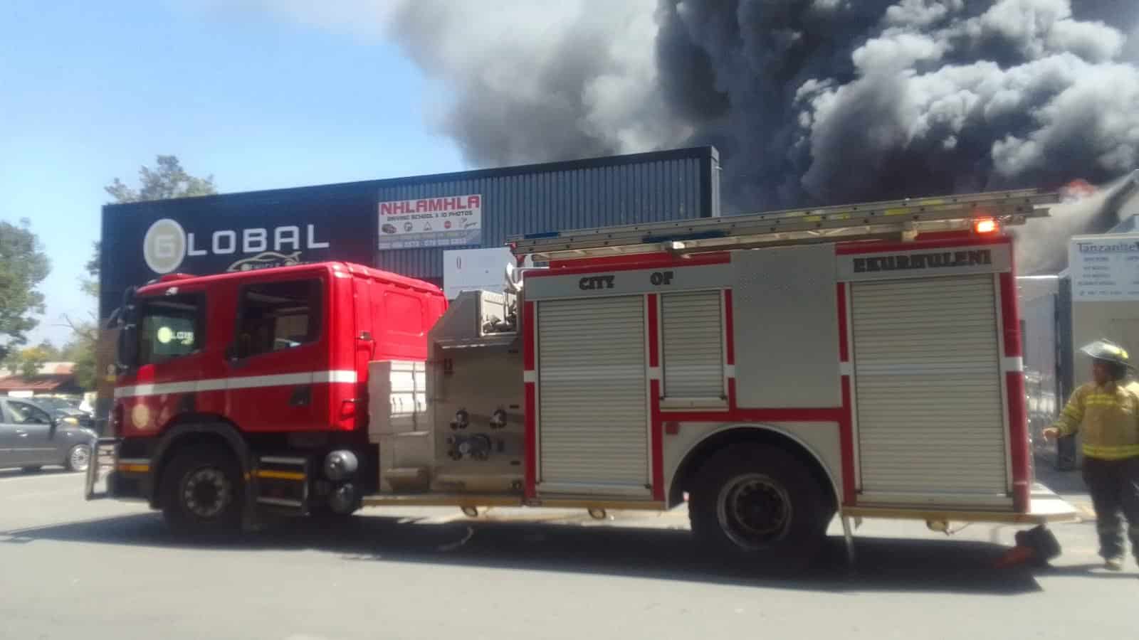 WATCH: Fire breaks out at business in Edenvale CBD
