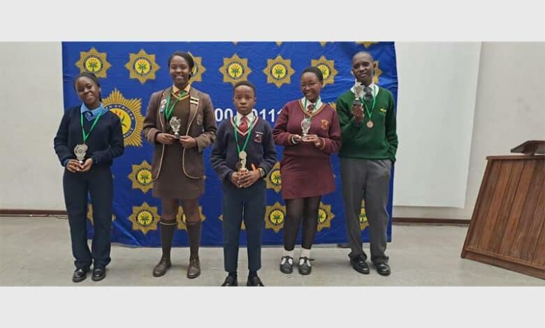 Learners from across the district competed at Germiston SAPS, with Mduduzi Mabena announced as the 2026 Junior Commissioner.