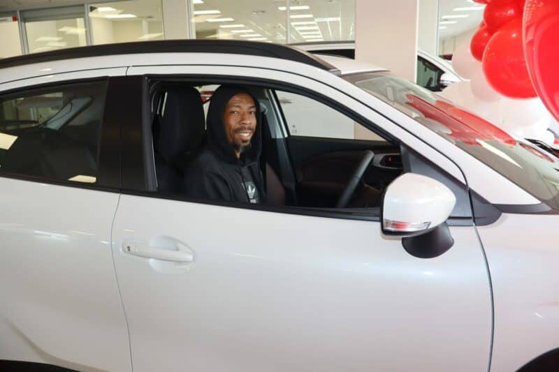 Organisers had to send photos of the car and keys to convince Fortune Fortune Ditlhase that his Toyota Starlet win was real before he eventually attended the handover in Bedfordview on May 21.