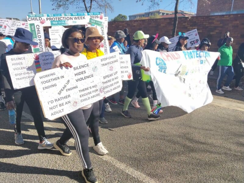 Organisers said the campaign aimed to encourage the creation of safer environments where children can grow up free from fear, violence and abuse.