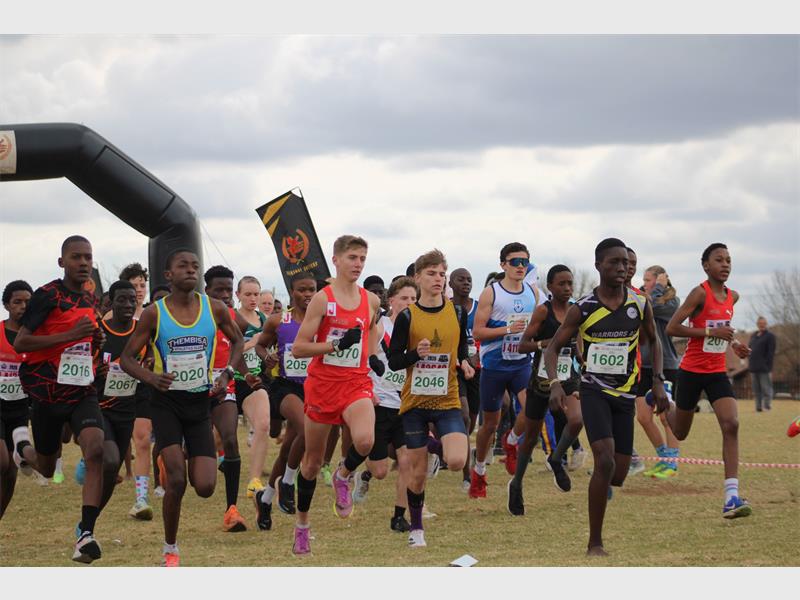 The event saw hundreds of the province's middle distance runners compete in the fourth cross country league meeting of the season.