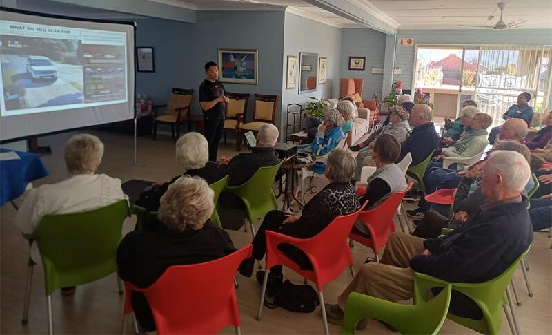 The Bedfordview CPF provided Quondam Village residents with information and tips on being vigilant in unfamiliar environments at a personal safety workshop held at the village.