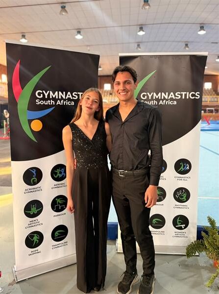 Kenneth Hart and Anchè Davidson were named the acrobatic gymnastics senior athletes of the year, while Armand Koekemoer was honoured as coach of the year.