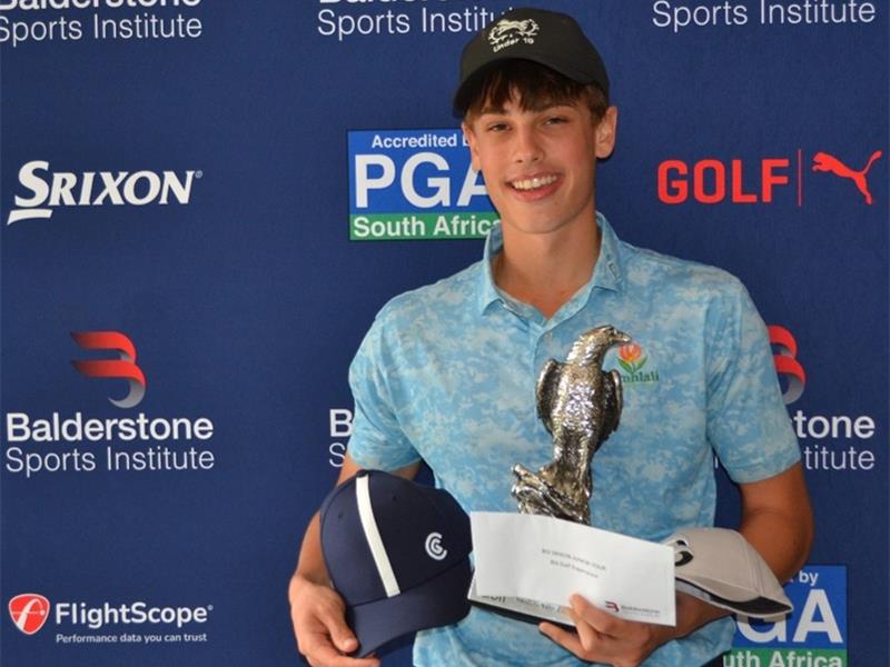 The young golfer carded a three-under-par 68 at Umhlali Country Club on September 13 to claim victory in the junior golf tournament.