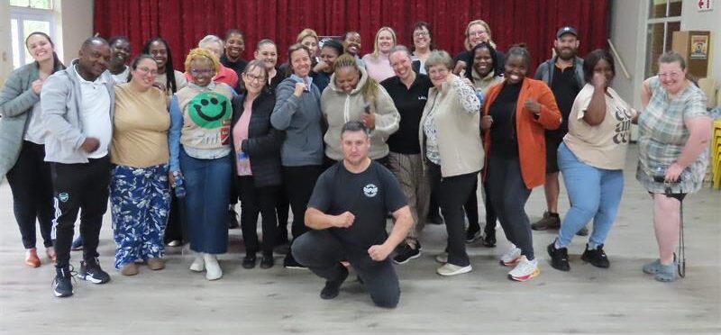 The self defence workshop focused on awareness and encouraged participants to be both passively aware of their surroundings and actively engaged with what is happening around them.