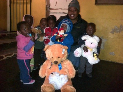 The Bear Foundation gives gifts to Little Lambs Pre-school.