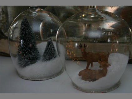 Picture: cfabbridesigns.com SNOW GLOBES: Make your own in a few simple steps.