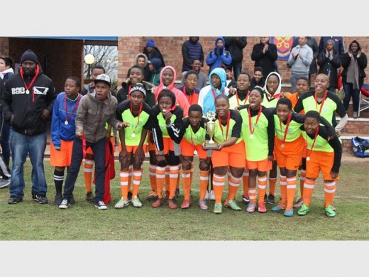 POWER: The Kliptown Youth Programme's girls' soccer team comes first in their pool.