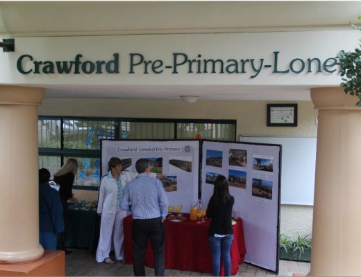 Parents gather at Crawford Pre-Primary Lonehill for an update on the progress of their new school's construction.