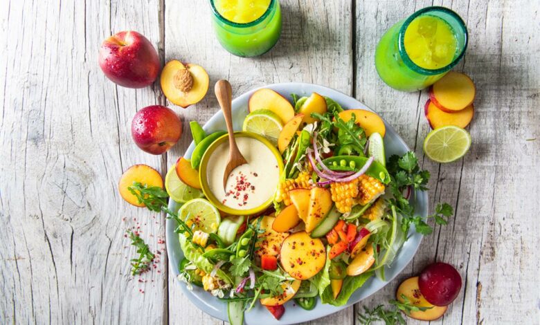 3 JANUARY - Meatless Monday - Mexican style nectarine salad (Medium)
