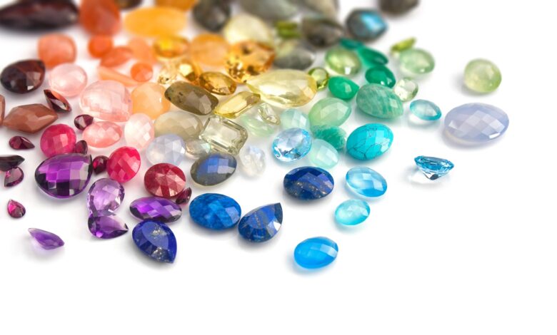 Variety,Of,Real,Colorful,Precious,Gems:,Blue,Topaz,,Emerald,,Ruby,