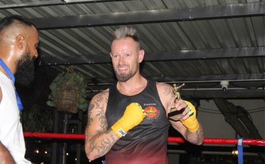 Martin Steyn receives a trophy