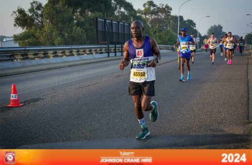 Vincent Manazere finished the race in 03:21:05 and  was the second member of his team to finish the 42km race.