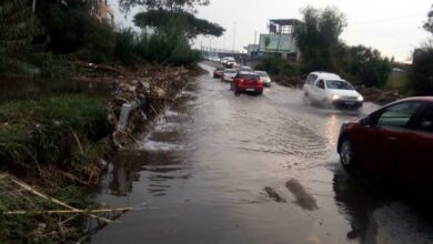 Chairman of the Sunninghill Ratepayers Association Linda Gildenhuys warns people who insist on driving flash floods about the danger of water.