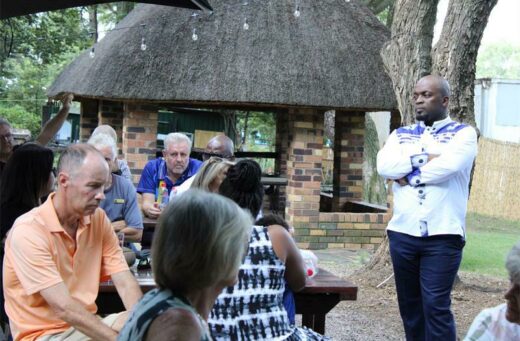 Solly Msimanga listens to residents complaints.