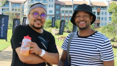 Keabetswe Mojapelo and Molemo Ntsoane are happy to be at the race.