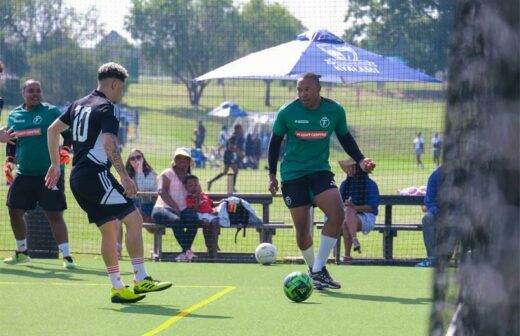 Transition coaches Eno and Bradely Bergsteedt bring their A-game to the field.