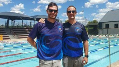 Kyle Macmillan owner of Sandton Seals and Tim Simpson who is the head coach at the school.