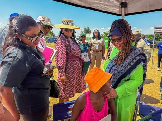 MEC Nomantu Nkomo-Ralehoko educated members of the community about Neglected Tropical Diseases Day and how they can avoid NTDs.